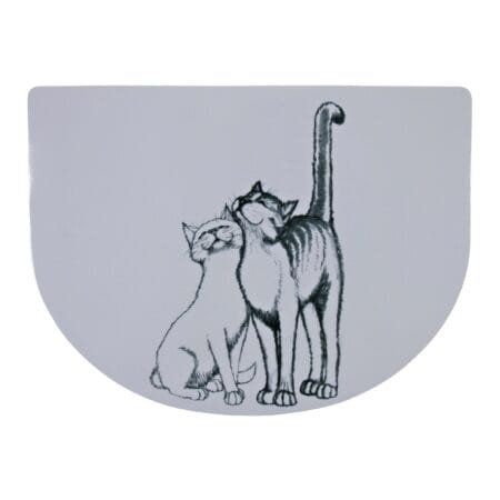 Suport Trixie Pussy Cats pentru castron, plastic, 40 x 30 cm, alb