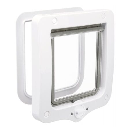 Ușă batantă Trixie 2-Way pentru pisici, 20 x 22 cm, alb