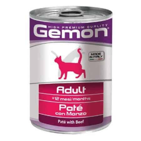 Hrană umedă Gemon pentru psiici adulte, pate cu vită, 400 g