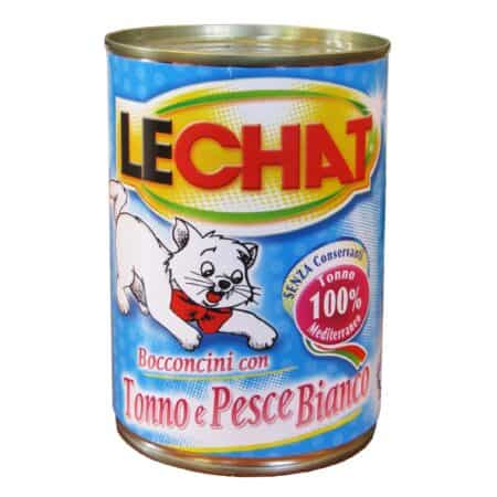 Hrană umedă LeChat pentru pisici, conservă, cu ton, 400 g