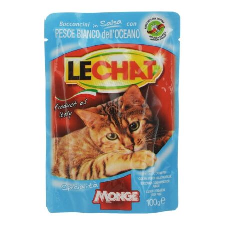 Hrană umedă LeChat pentru pisici, cu pește, 100 g
