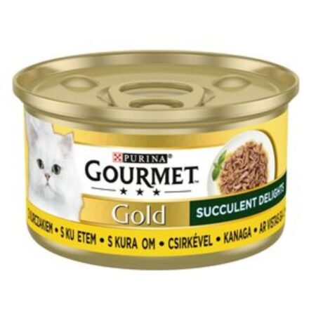 Hrană umedă Purina Gourmet Gold pentru pisici, cu vițel, 85 g