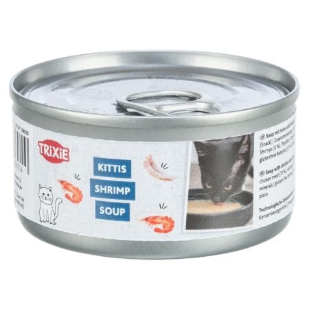Hrană umedă Trixie pentru pisici, supă de creveți și pui, 80 g