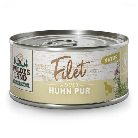 Hrană umedă Wildes Land pentru pisici, file de pui pur, monoproteină, 80 g