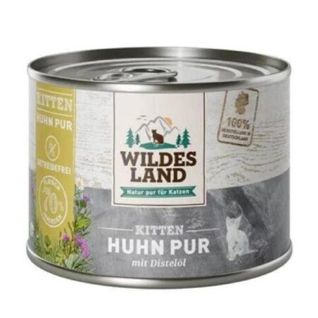 Hrană umedă Wildes Land pentru puii de pisică, carne de cal, 400 g