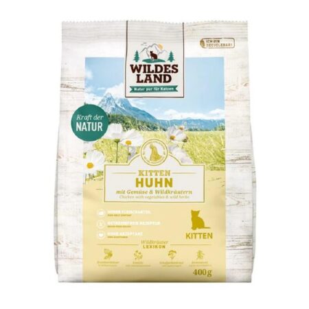 Hrană uscată Wildes Land pentru puii de pisică, cu carne de pui, 400 g