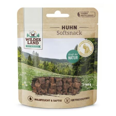Recompense Wildes Land pentru câini, Softsnack cu carne de pui și somon, 70 g
