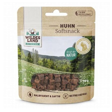 Recompense Wildes Land pentru câini, Softsnack cu carne de pui, 70 g