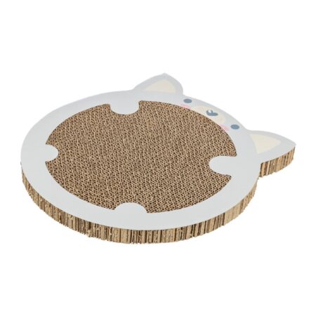 Carton de zgâriat Trixie pentru pisici junior, formă urs, 31 × 2,5 × 32,5 cm, gri