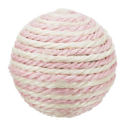 Jucărie Trixie pentru pisici, minge din sisal cu sunet, 6 cm, diverse culori