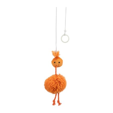Jucărie Trixie pentru pisici, pui pe bandă elastică cu sunet, 20 cm