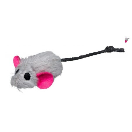 Jucărie Trixie pentru pisici, set 6 șoricei din pluș, 5 cm