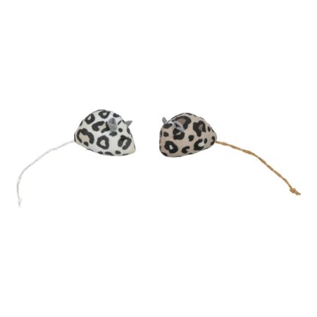 Jucărie Trixie pentru pisici, set 2 șoricei cu catnip, 5 cm