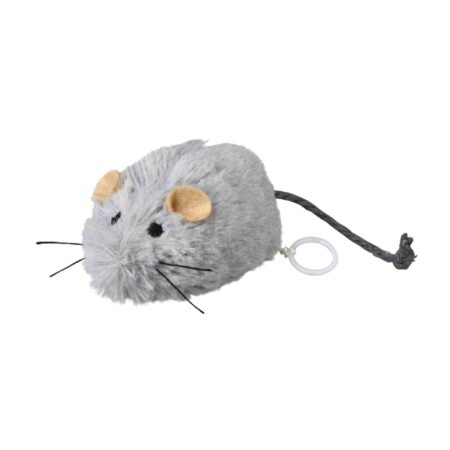 Jucărie Trixie pentru pisici, șoarece mișcător din pluș, 8 cm