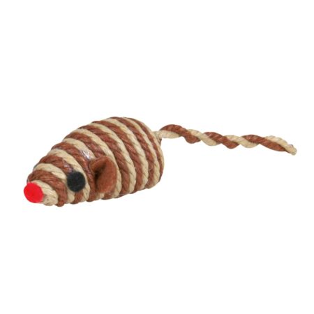 Jucărie Trixie pentru pisici, șoarece din sisal, 5 cm, diverse culori