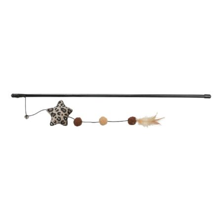 Jucărie Trixie pentru pisici, undiță cu catnip, stea, 50 cm