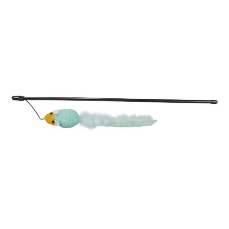 Jucărie Trixie pentru pisici, undiță cu pasăre, 50 cm, diverse culori
