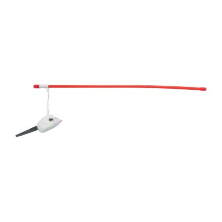 Jucărie Trixie pentru pisici, undiță cu șoarece, 47 cm, diverse culori