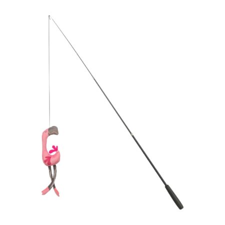 Jucărie Trixie pentru pisici, undiță telescopică cu Flamingo, 42–106 cm