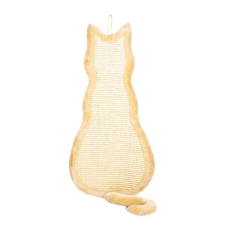 Placă de zgâriat Trixie pentru pisici, sisal, formă de pisică, 35 × 69 cm, bej