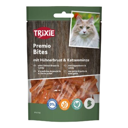 Recompense Trixie pentru pisici, Premio Bites cu pui și catnip, 50 g