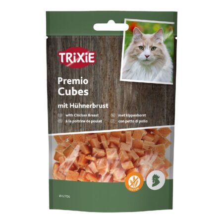 Recompense Trixie pentru pisici, cuburi Premio cu pui, 50 g