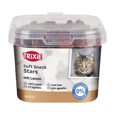 Recompense Trixie pentru pisici, steluțe soft cu somon și miel, 140 g