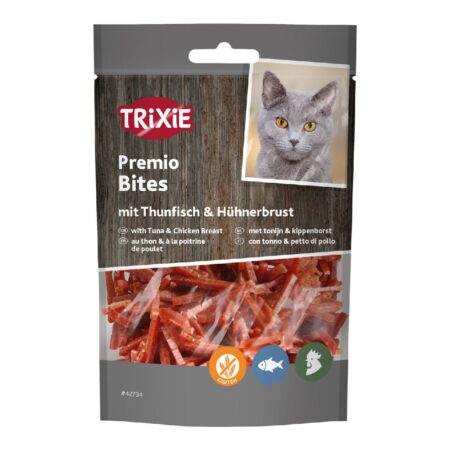 Recompense Trixie pentru pisici, Premio Bites cu ton și pui, 50 g
