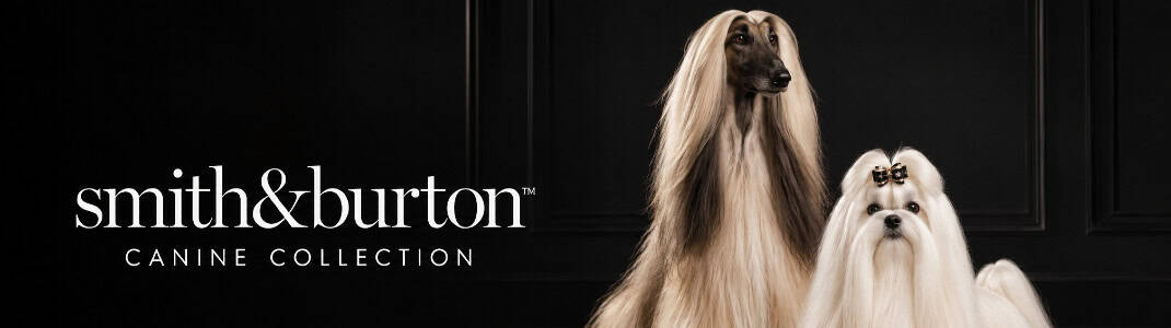 Banner cu logoul companiei smith&burton alături de produsele lor 