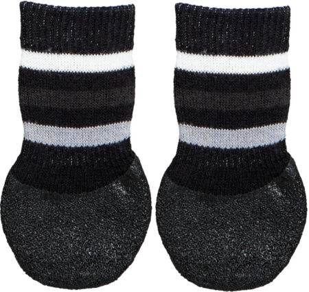 Șosete Trixie antialunecare pentru câini, XL, 2 buc, negru