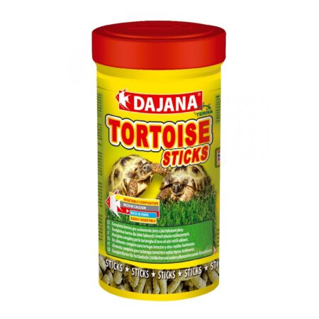 Hrană completă Dajana Tortoise Sticks pentru țestoase terestre și reptile erbivore, peleți, 250 ml