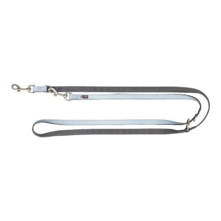 Lesă Trixie Premium reflectorizantă pentru câini, reglabilă, XS–S, 2 m × 15 mm, grafit