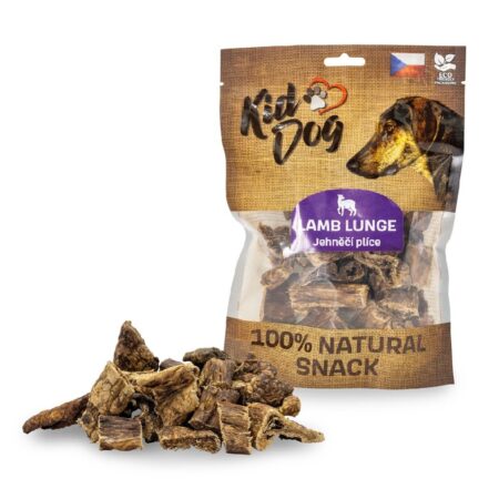Recompense KidDog pentru câini, plămân de miel 100% natural, 2–4 cm, 80 g